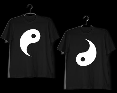 Matching Anniversary Gifts Relationships Matching Couples YIN YANG T-Shirts for Boyfriend Girlfriend Fiance Husband Wife Mother Father Family