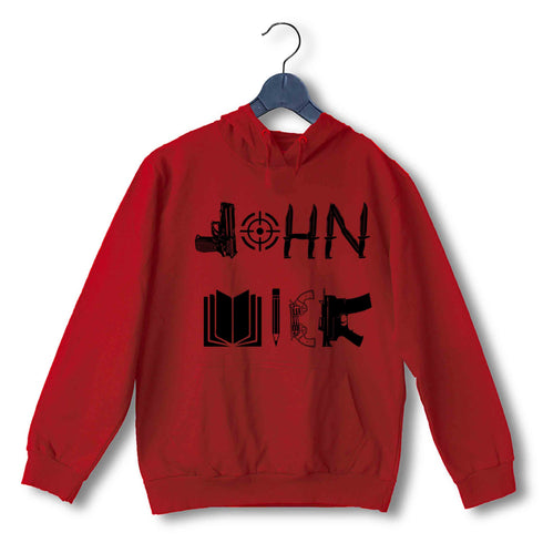 John Wick MOVIES Hollywood JOHN WICK WEAPON ART UNISEX HOODIE Sweatshirts