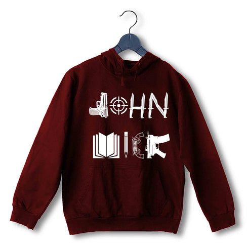 John Wick MOVIES Hollywood JOHN WICK WEAPON ART UNISEX HOODIE Sweatshirts