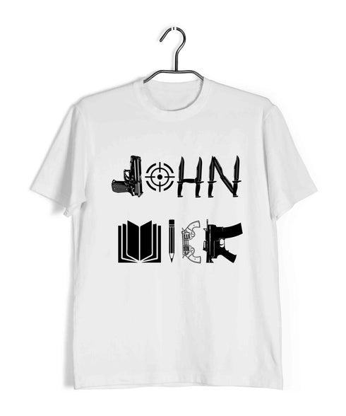 Hollywood JOHN WICK WEAPON ART MOVIES Casual Graphic Printed T-Shirt for Men