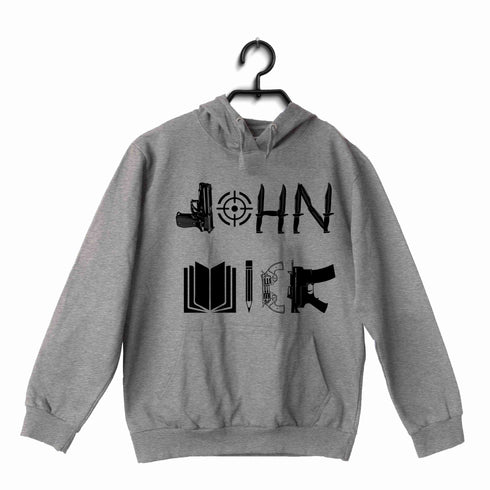 John Wick MOVIES Hollywood JOHN WICK WEAPON ART UNISEX HOODIE Sweatshirts