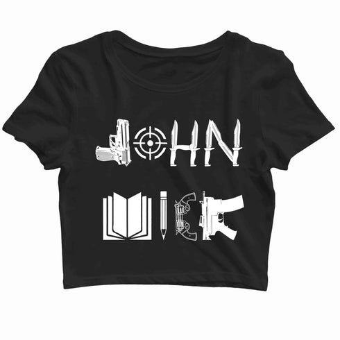 John Wick Movies Hollywood KEANU REEVES YOU ARE BREATHTAKING Custom Printed Graphic Design Crop Top T-Shirt for Women