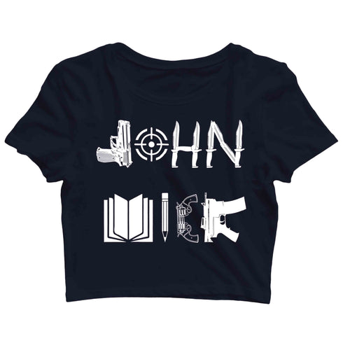 John Wick Movies Hollywood KEANU REEVES YOU ARE BREATHTAKING Custom Printed Graphic Design Crop Top T-Shirt for Women