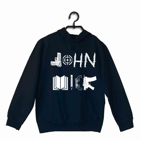 John Wick MOVIES Hollywood JOHN WICK WEAPON ART UNISEX HOODIE Sweatshirts