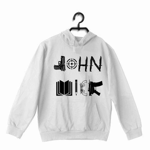 John Wick MOVIES Hollywood JOHN WICK WEAPON ART UNISEX HOODIE Sweatshirts