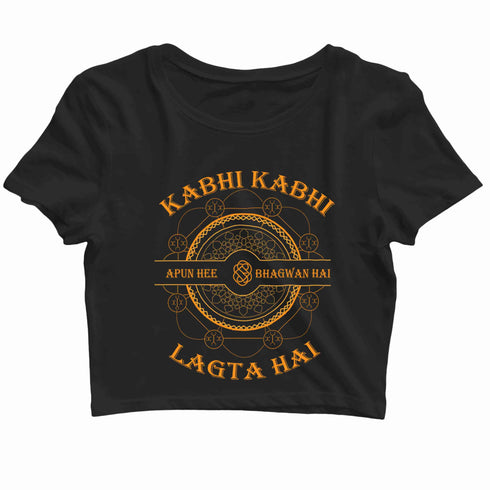 2 TV Series Kabhi Kabi Lagta Hai Apun hi Bhagwan Hai Custom Printed Graphic Design Crop Top T-Shirt for Women