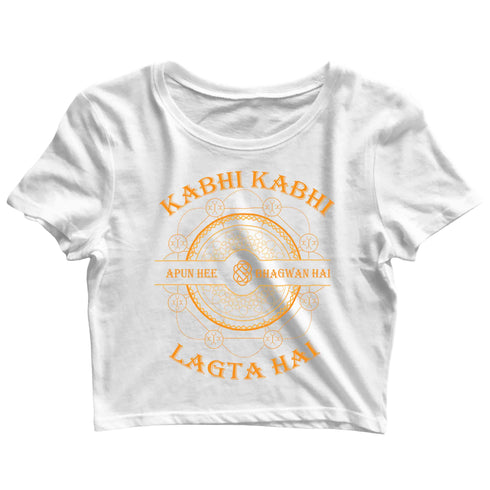 2 TV Series Kabhi Kabi Lagta Hai Apun hi Bhagwan Hai Custom Printed Graphic Design Crop Top T-Shirt for Women