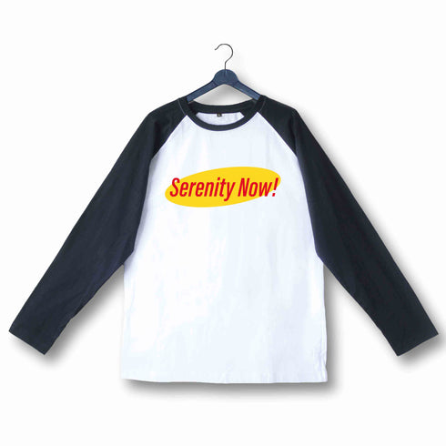 6 TV Series Serenity Now Custom Printed Graphic Design Raglan T-Shirt for Women