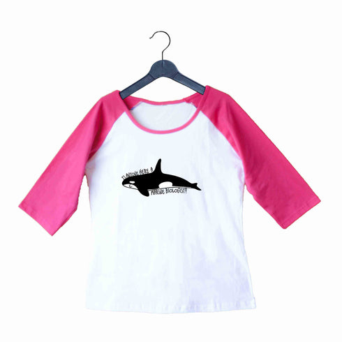 6 TV Series GEORGE COSTANZA Marine Biologist Custom Printed Graphic Design Raglan T-Shirt for Women