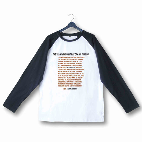 6 TV Series THE SEA WAS ANGRY MY GEORGE COSTANZA Custom Printed Graphic Design Raglan T-Shirt for Women