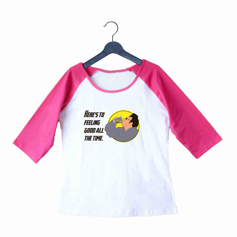 8 TV Series KRAMER Custom Printed Graphic Design Raglan T-Shirt for Women