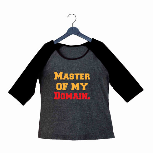 7 TV Series MASTER OF MY DOMAIN Custom Printed Graphic Design Raglan T-Shirt for Women