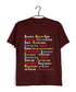 9 A-Z OF TV Series Casual Graphic Printed T-Shirt for Men