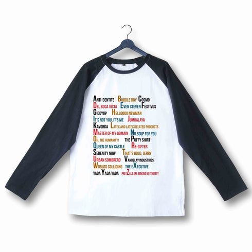 9 TV Series A-Z OF Custom Printed Graphic Design Raglan T-Shirt for Women