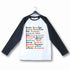 9 TV Series A-Z OF Custom Printed Graphic Design Raglan T-Shirt for Women