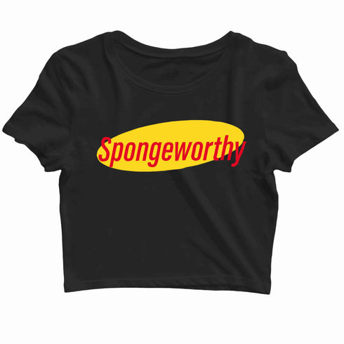 8 TV Series SPONGEWORTHY Custom Printed Graphic Design Crop Top T-Shirt for Women