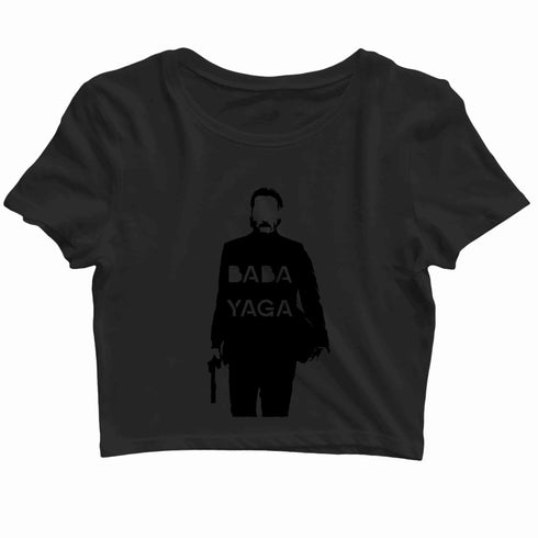 John Wick Movies Hollywood JOHN WICK BABA YAGA Custom Printed Graphic Design Crop Top T-Shirt for Women