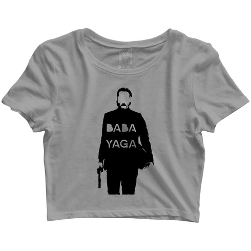 John Wick Movies Hollywood JOHN WICK BABA YAGA Custom Printed Graphic Design Crop Top T-Shirt for Women