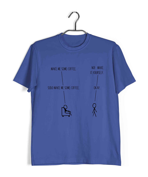 NERD GEEK Engineering Coding THE POWER OF SUDO LINUX Custom Printed Graphic Design T-Shirt for Men