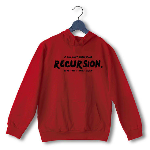 NERD GEEK Coding Nerd Engineering RECURSION UNISEX HOODIE Sweatshirts