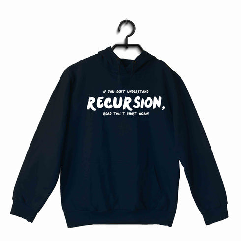 NERD GEEK Coding Nerd Engineering RECURSION UNISEX HOODIE Sweatshirts