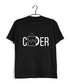 Coding Pop Culture CODER Nerd Engineering Casual Graphic Printed T-Shirt for Men