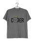 Coding Pop Culture CODER Nerd Engineering Casual Graphic Printed T-Shirt for Men