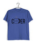 Coding Pop Culture CODER Nerd Engineering Casual Graphic Printed T-Shirt for Men