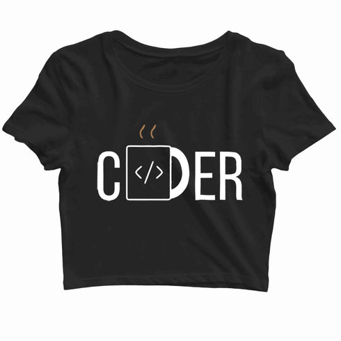 Coding Nerd Engineering CLOUD IS JUST ANOTHER COMPUTER Custom Printed Graphic Design Crop Top T-Shirt for Women