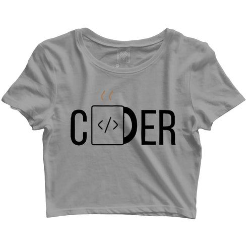 Coding Nerd Engineering CLOUD IS JUST ANOTHER COMPUTER Custom Printed Graphic Design Crop Top T-Shirt for Women