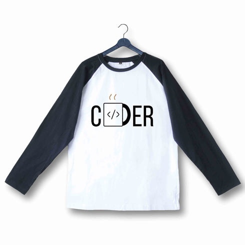 Coding Nerd Engineering CODER Custom Printed Graphic Design Raglan T-Shirt for Women