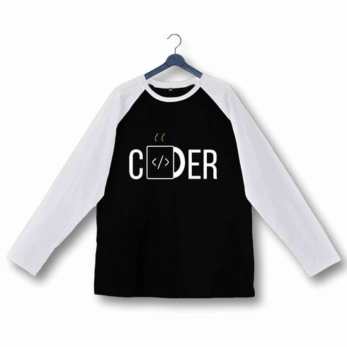 Coding Nerd Engineering CODER Custom Printed Graphic Design Raglan T-Shirt for Women