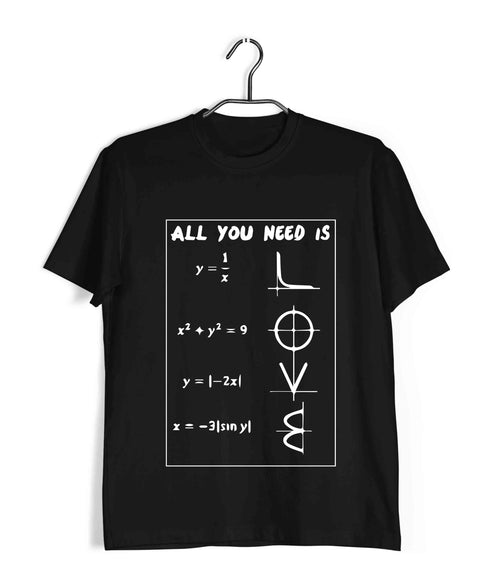 Coding MATH LOVE Nerd Engineering Casual Graphic Printed T-Shirt for Men