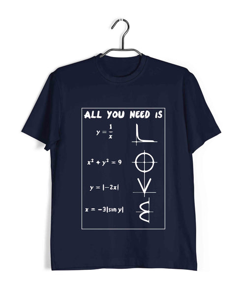 Coding MATH LOVE Nerd Engineering Casual Graphic Printed T-Shirt for Men