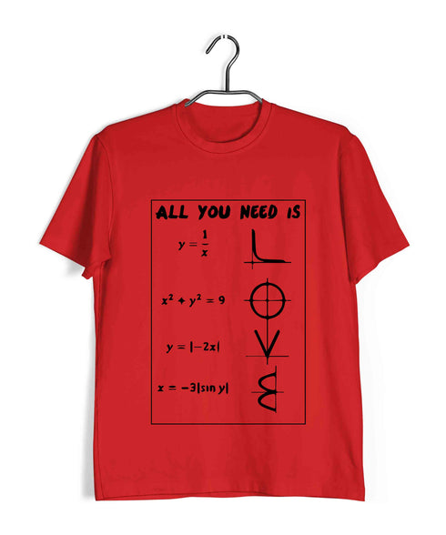 Coding MATH LOVE Nerd Engineering Casual Graphic Printed T-Shirt for Men