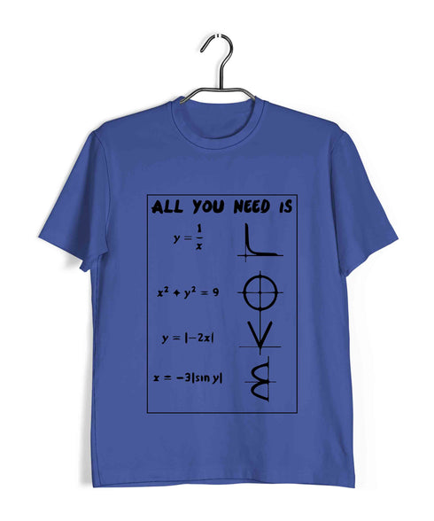 Coding MATH LOVE Nerd Engineering Casual Graphic Printed T-Shirt for Men