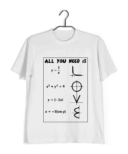 Coding MATH LOVE Nerd Engineering Casual Graphic Printed T-Shirt for Men