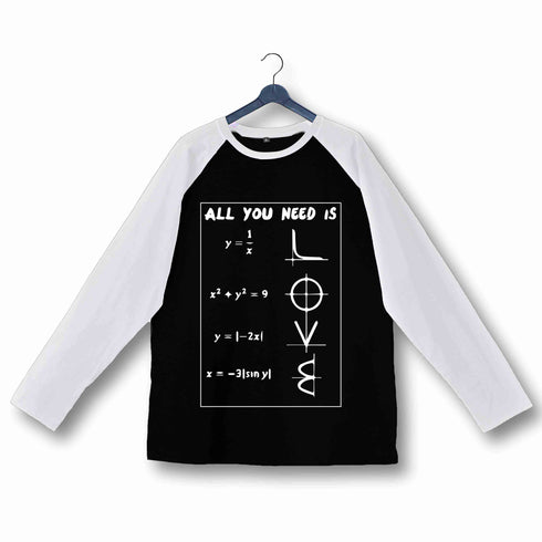Coding Nerd Engineering MATH LOVE Custom Printed Graphic Design Raglan T-Shirt for Women