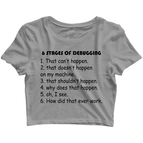 Coding Nerd Engineering CLOUD IS JUST ANOTHER COMPUTER Custom Printed Graphic Design Crop Top T-Shirt for Women