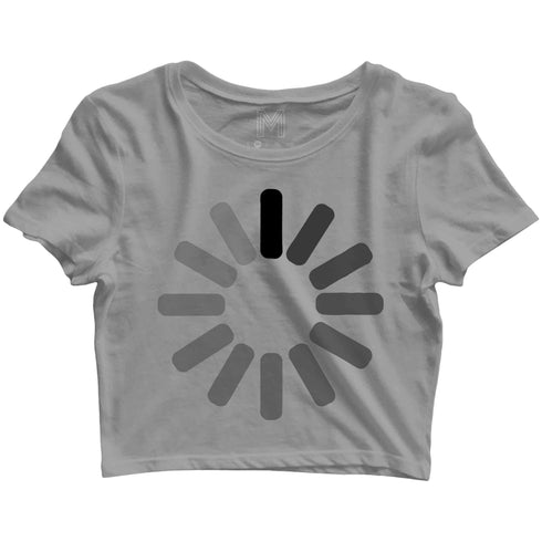 Coding Nerd Engineering LOADING Custom Printed Graphic Design Crop Top T-Shirt for Women