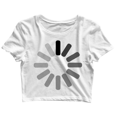 Coding Nerd Engineering LOADING Custom Printed Graphic Design Crop Top T-Shirt for Women