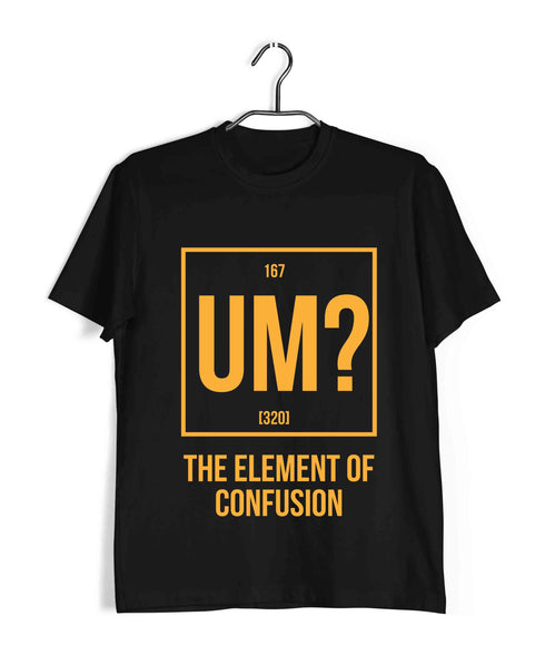 THE ELEMENT OF CONFUSION Nerd Casual Graphic Printed T-Shirt for Men