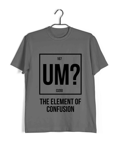 THE ELEMENT OF CONFUSION Nerd Casual Graphic Printed T-Shirt for Men