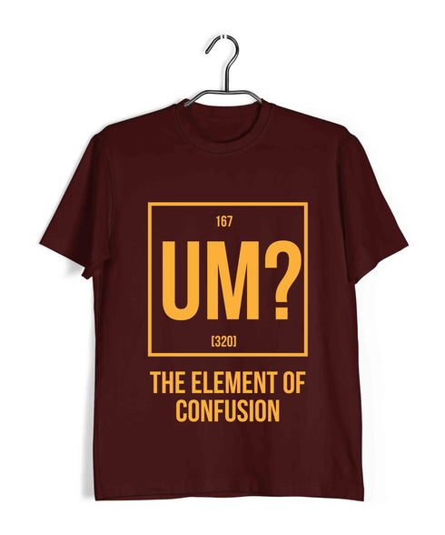 THE ELEMENT OF CONFUSION Nerd Casual Graphic Printed T-Shirt for Men