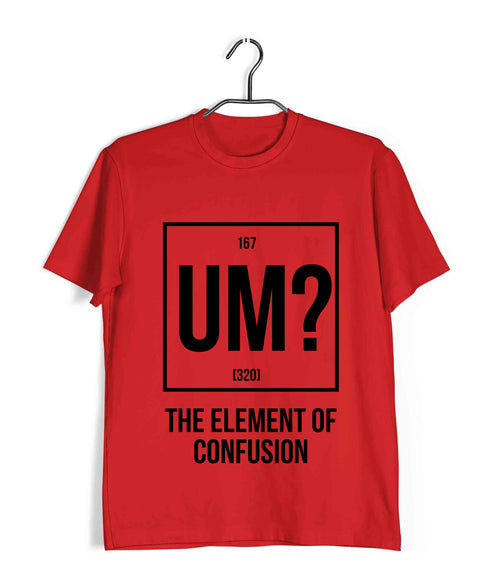 THE ELEMENT OF CONFUSION Nerd Casual Graphic Printed T-Shirt for Men
