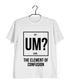 THE ELEMENT OF CONFUSION Nerd Casual Graphic Printed T-Shirt for Men