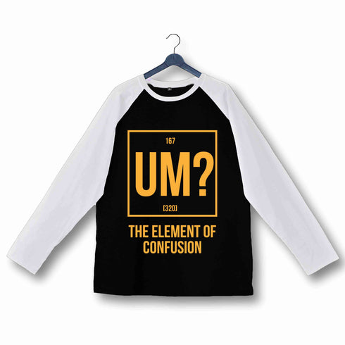 Nerd THE ELEMENT OF CONFUSION Custom Printed Graphic Design Raglan T-Shirt for Women