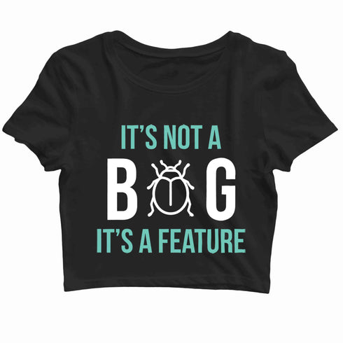 Coding Nerd Engineering CODE IS CLEAN MIND IS DIRTY Custom Printed Graphic Design Crop Top T-Shirt for Women