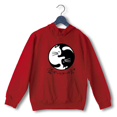 NERD GEEK Nerd SCHRODINGERS EQUATION YIN YANG UNISEX HOODIE Sweatshirts