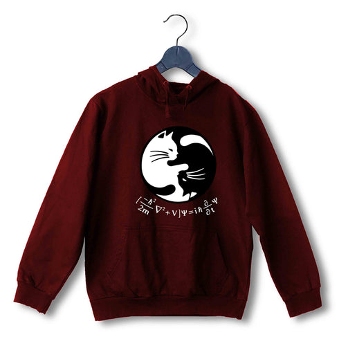 NERD GEEK Nerd SCHRODINGERS EQUATION YIN YANG UNISEX HOODIE Sweatshirts